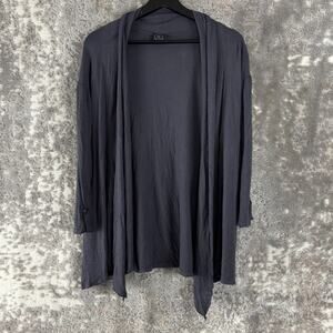 THX Thanx Collection Size XL Open Front Cardigan Sweater Gray Long Sleeve